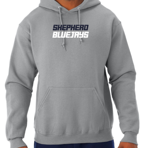 Shepherd Football Spirit Gear GLITTER - 2026 - Adult Unisex Hooded Sweatshirt - Jerzees NuBlend Unisex Hooded Sweatshirt - 8oz