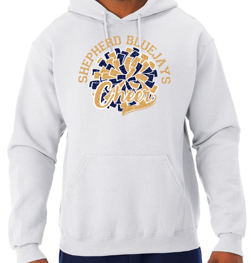Shepherd Cheer Gear - 2026 -  Adult Unisex Hooded Sweatshirt - Jerzees NuBlend Unisex Hooded Sweatshirt - 8oz