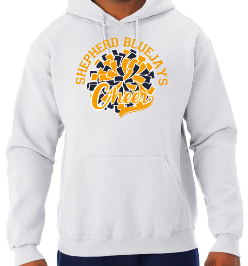 Shepherd Cheer Gear - 2026 -  Adult Unisex Hooded Sweatshirt - Jerzees NuBlend Unisex Hooded Sweatshirt - 8oz