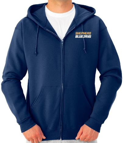 Shepherd Football Spirit Gear - 2026 - Unisex Full-Zip Hooded Sweatshirt - Jerzees NuBlend Unisex Full-Zip Hooded Sweatshirt - 8oz