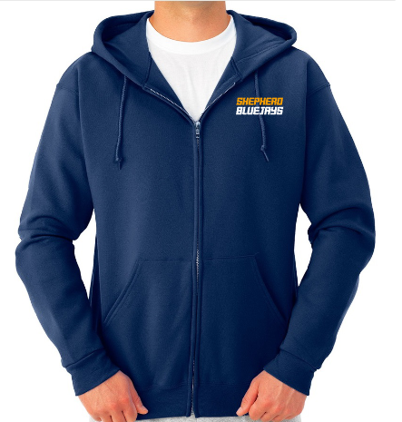 Shepherd Football Spirit Gear - 2026 - Unisex Full-Zip Hooded Sweatshirt - Jerzees NuBlend Unisex Full-Zip Hooded Sweatshirt - 8oz