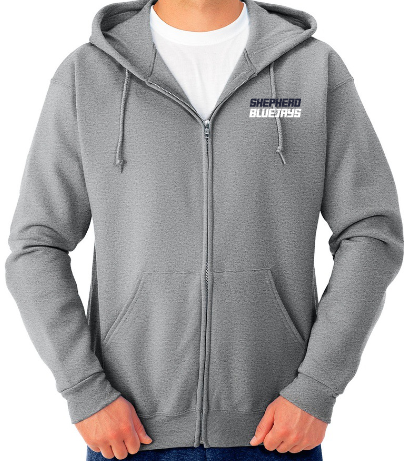 Shepherd Football Spirit Gear - 2026 - Unisex Full-Zip Hooded Sweatshirt - Jerzees NuBlend Unisex Full-Zip Hooded Sweatshirt - 8oz