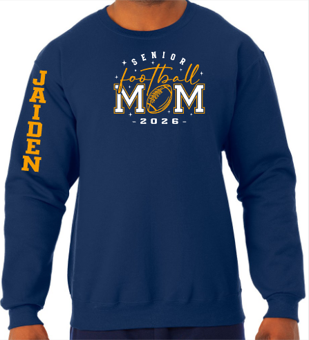Shepherd Football Senior Mom Gear - 2025 -  Adult Unisex Sweatshirt - Jerzees NuBlend Unisex Sweatshirt - 8oz