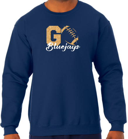 Shepherd Football Spirit Gear GLITTER - 2026 - Adult Unisex Sweatshirt - Jerzees NuBlend Unisex Sweatshirt - 8oz