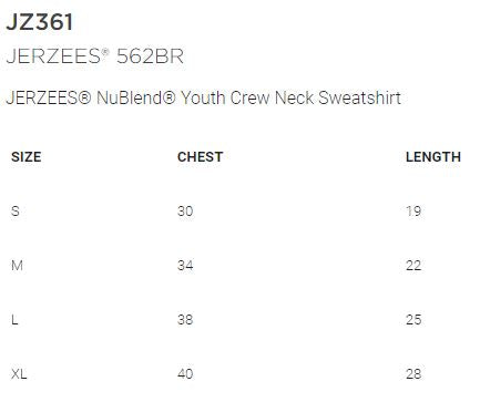 Shepherd Football Spirit Gear - 2025 - Youth Sweatshirt - Jerzees NuBlend Youth Sweatshirt - 8oz