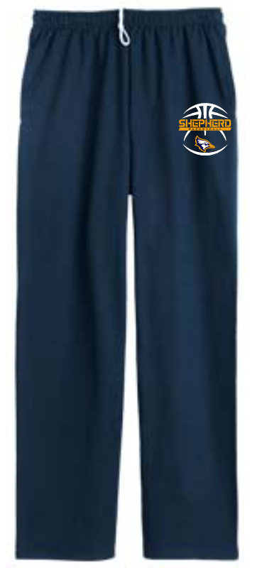 Shepherd Basketball Gear - 2024 - Adult Sweatpants- Jerzees NuBlend Pocketed Open Bottom Sweatpants