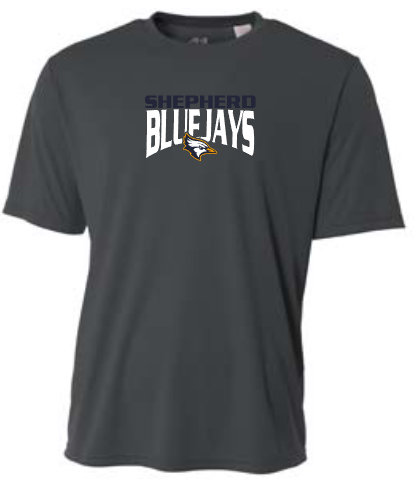 Shepherd Football Spirit Gear - 2023 - Youth Performance Tee - A4 Youth Cooling Performance Crew Tee - 4oz