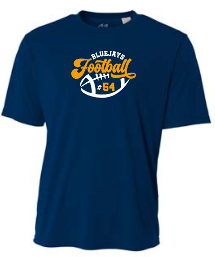 Shepherd Football Gear - 2023 -  Youth Performance Tee - A4 Youth Cooling Performance Crew Tee - 4oz