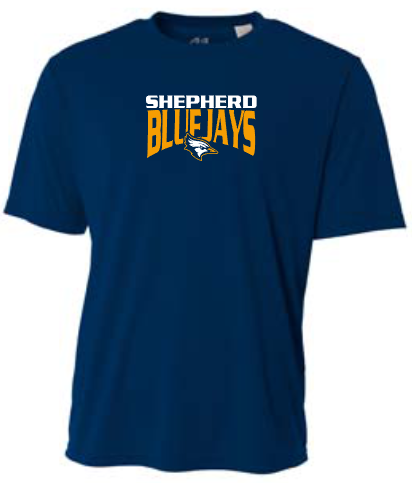 Shepherd Football Spirit Gear - 2023 - Adult Performance Tee - A4 Cooling Performance Crew Tee - 4oz