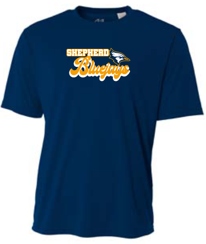 Shepherd Football Spirit Gear - 2023 - Adult Performance Tee - A4 Cooling Performance Crew Tee - 4oz