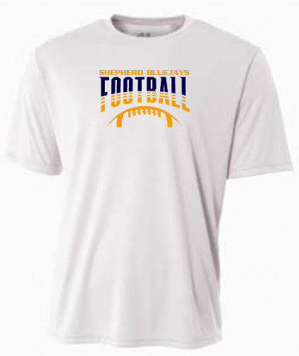 Shepherd Football Gear - 2023 -  Youth Performance Tee - A4 Youth Cooling Performance Crew Tee - 4oz