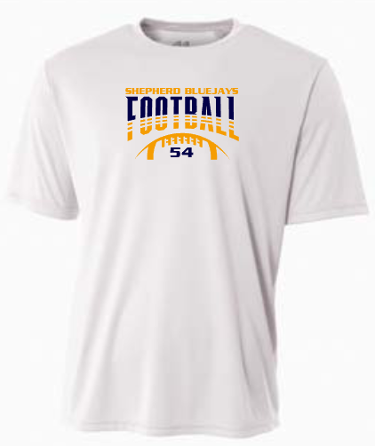 Shepherd Football Gear - 2023 -  Youth Performance Tee - A4 Youth Cooling Performance Crew Tee - 4oz