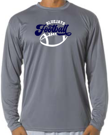 Shepherd Football Gear - 2023 -  Adult Performance Long Sleeve Tee - A4 Cooling Performance Long Sleeve Crew Tee - 4oz