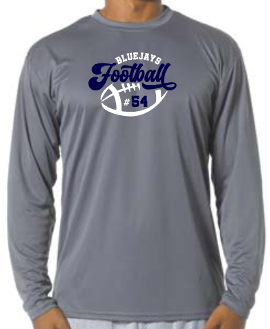 Shepherd Football Gear - 2023 -  Adult Performance Long Sleeve Tee - A4 Cooling Performance Long Sleeve Crew Tee - 4oz
