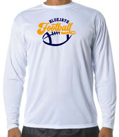 Shepherd Football Gear - 2023 -  Adult Performance Long Sleeve Tee - A4 Cooling Performance Long Sleeve Crew Tee - 4oz