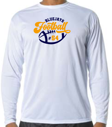 Shepherd Football Gear - 2023 -  Youth Performance Long Sleeve Tee - A4 Youth Cooling Performance Long Sleeve Crew Tee - 4oz