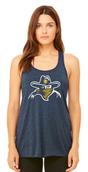 Shepherd Bandits Baseball Glitter Design - Ladies Racerback Tank - Bella Canvas