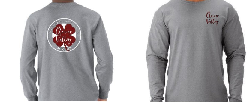 Clover Valley 4H Club - JERZEES® DRI-POWER® Long Sleeve T-Shirt - 5.4 oz