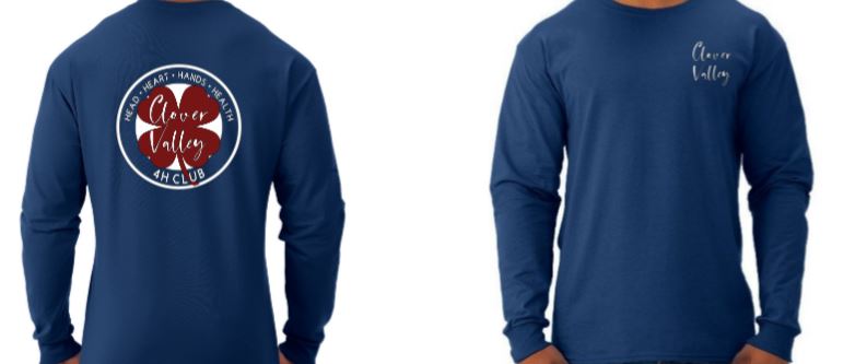 Clover Valley 4H Club - JERZEES® DRI-POWER® Long Sleeve T-Shirt - 5.4 oz