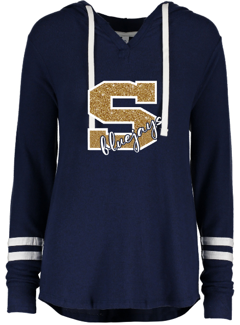 Shepherd Football Spirit Gear - 2022 - Ladies Lightweight Hacci Hoodie - Enza - 5.4 oz