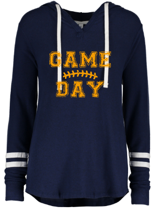 Shepherd Football Spirit Gear - 2022 - Ladies Lightweight Hacci Hoodie - Enza - 5.4 oz