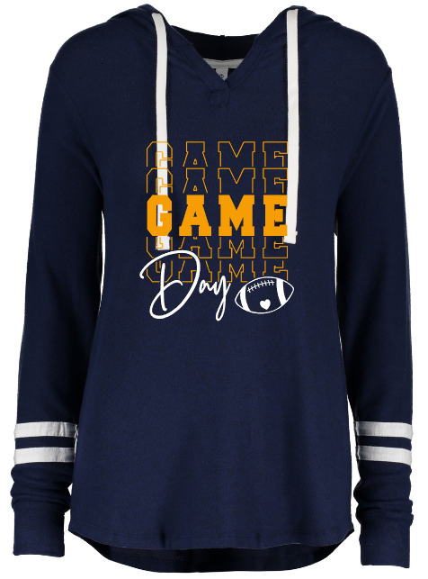 Shepherd Football Spirit Gear - 2022 - Ladies Lightweight Hacci Hoodie - Enza - 5.4 oz