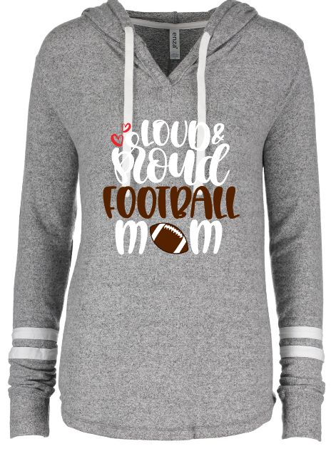 Shepherd Football Loud Proud Mom Gear - 2022 - Ladies Lightweight Hoodie - Enza Ladies Hacci Pullover Hoodie - 5.4 oz