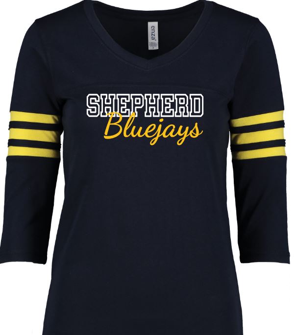 Shepherd Football Spirit Gear - 2021 - Ladies Long Sleeve T-Shirt - Enza Ladies Football Tee