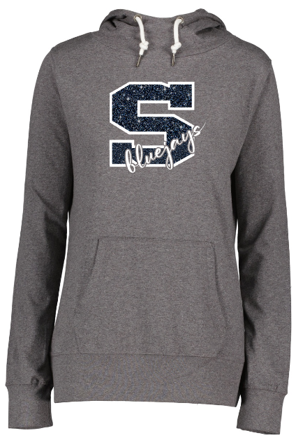 Shepherd Football Spirit Gear - 2022 - Ladies Lightweight Funnel Neck Hoodie - Enza - 5.6 oz
