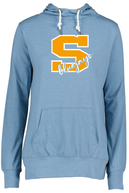 Shepherd Football Spirit Gear - 2022 - Ladies Lightweight Funnel Neck Hoodie - Enza - 5.6 oz