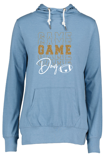 Shepherd Football Spirit Gear - 2022 - Ladies Lightweight Funnel Neck Hoodie - Enza - 5.6 oz