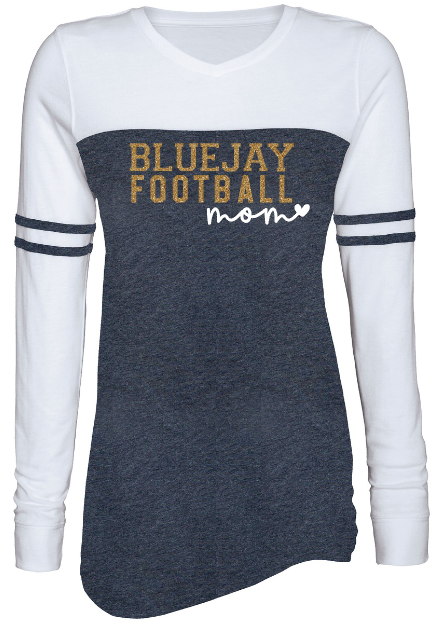 Shepherd Football Gear - 2022 - Ladies Long Sleeve T-Shirt - Enza Ladies Triblend Varsity Long Sleeve Tee