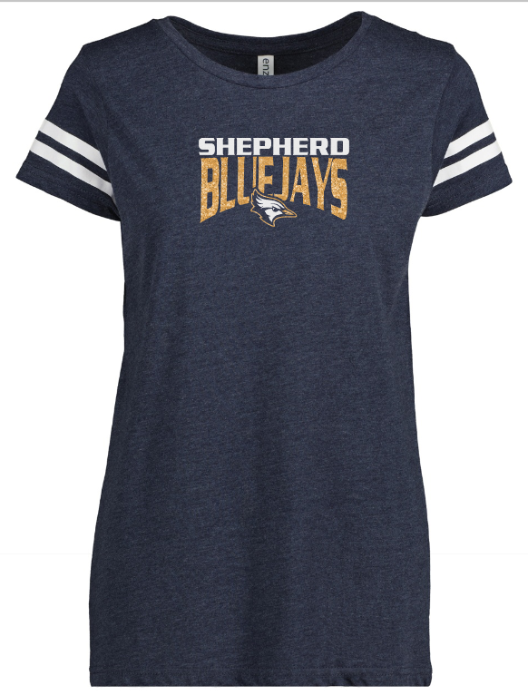Shepherd Football Spirit Gear - 2023 - Ladies Tee - Enza Ladies Jersey Football Tee - 4.5oz
