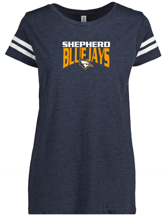 Shepherd Football Spirit Gear - 2023 - Ladies Tee - Enza Ladies Jersey Football Tee - 4.5oz