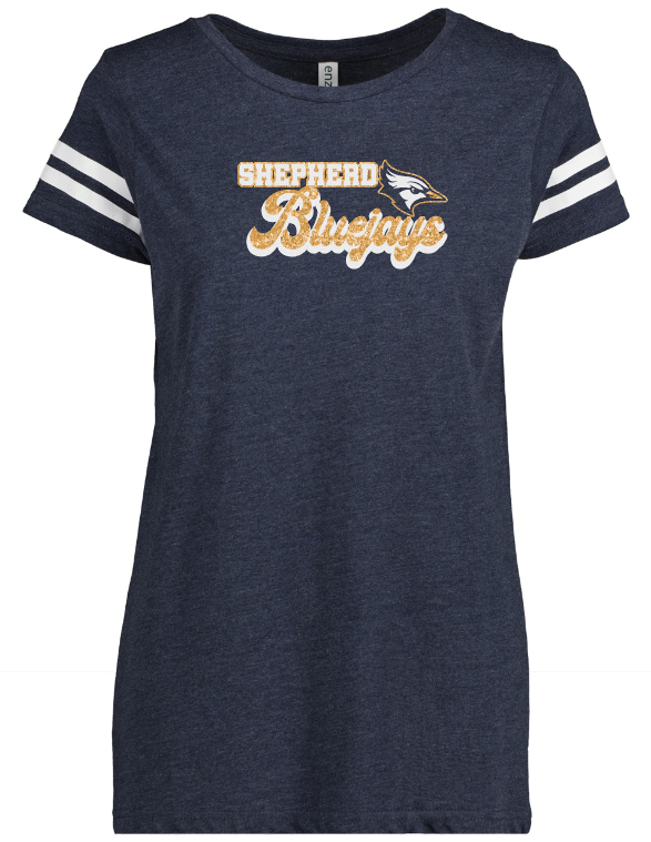 Shepherd Football Spirit Gear - 2023 - Ladies Tee - Enza Ladies Jersey Football Tee - 4.5oz