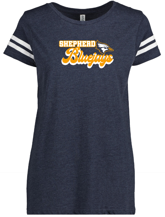Shepherd Football Spirit Gear - 2023 - Ladies Tee - Enza Ladies Jersey Football Tee - 4.5oz
