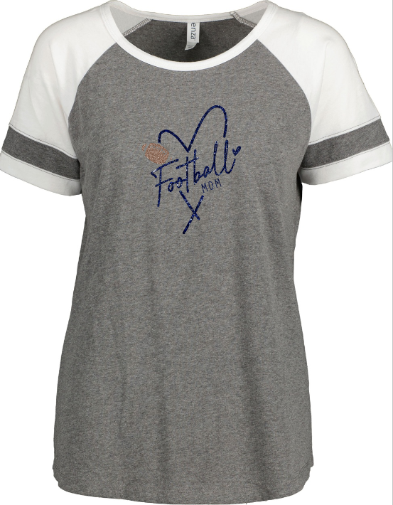 Shepherd Football Family Gear - 2023 -  Ladies Tee - Enza Ladies Jersey Colorblock Tee - 4.5oz