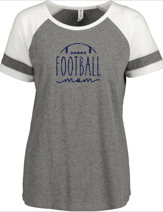 Shepherd Football Mom Gear - 2023 -  Ladies Tee - Enza Ladies Jersey Colorblock Tee - 4.5oz