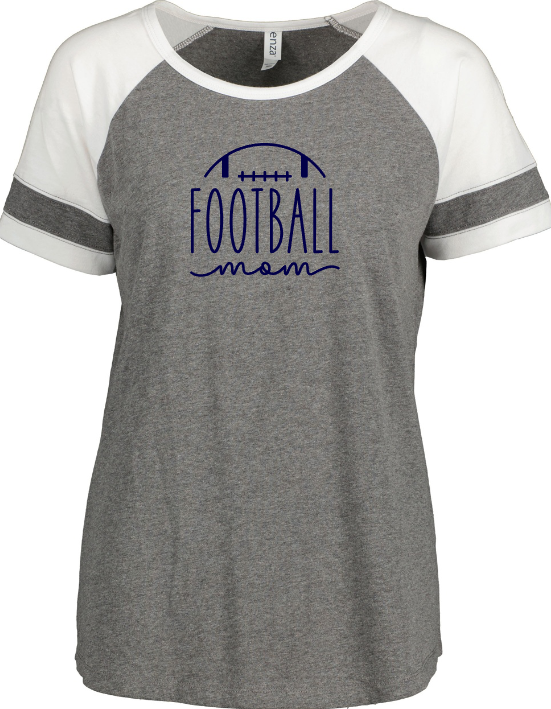 Shepherd Football Mom Gear - 2023 -  Ladies Tee - Enza Ladies Jersey Colorblock Tee - 4.5oz