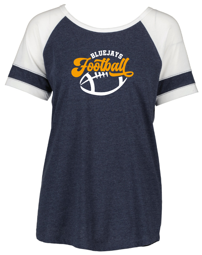 Shepherd Football Gear - 2023 -  Ladies Tee - Enza Ladies Jersey Colorblock Tee - 4.5oz