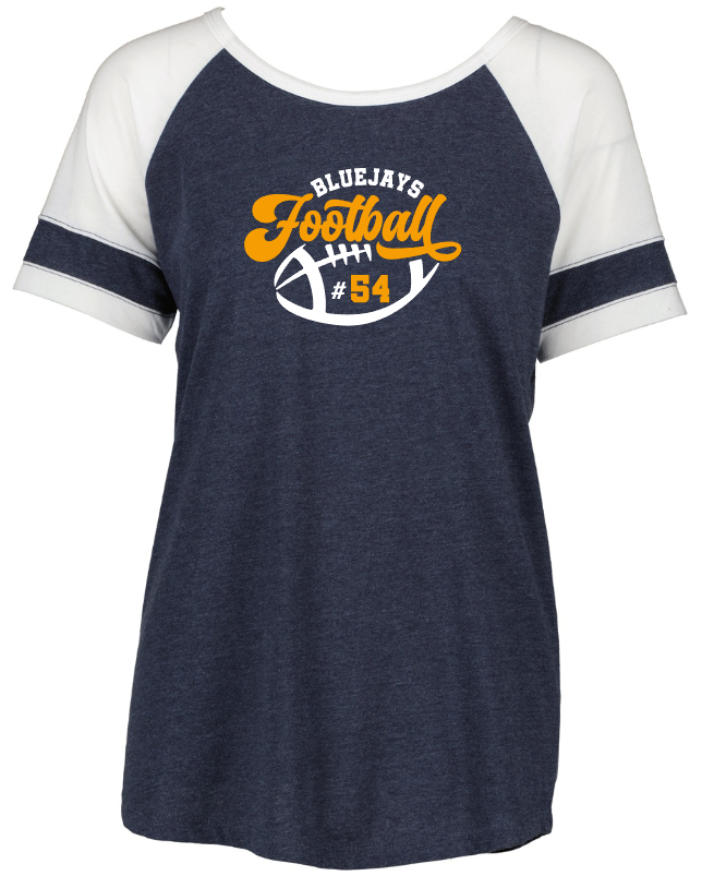 Shepherd Football Gear - 2023 -  Ladies Tee - Enza Ladies Jersey Colorblock Tee - 4.5oz