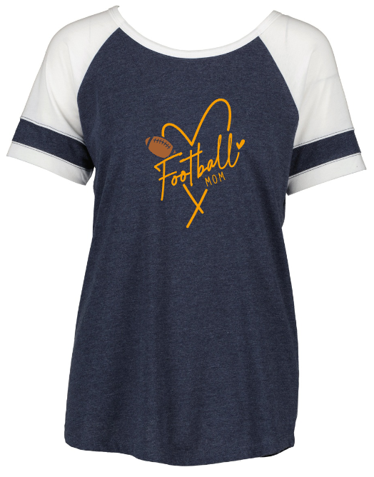 Shepherd Football Family Gear - 2023 -  Ladies Tee - Enza Ladies Jersey Colorblock Tee - 4.5oz
