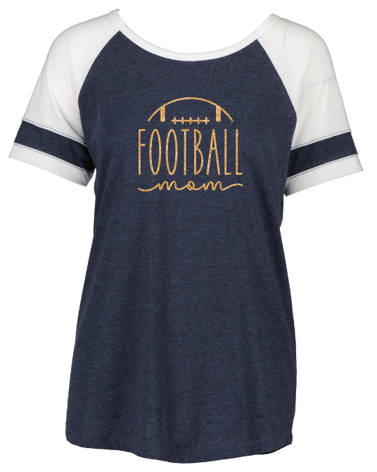 Shepherd Football Mom Gear - 2023 -  Ladies Tee - Enza Ladies Jersey Colorblock Tee - 4.5oz