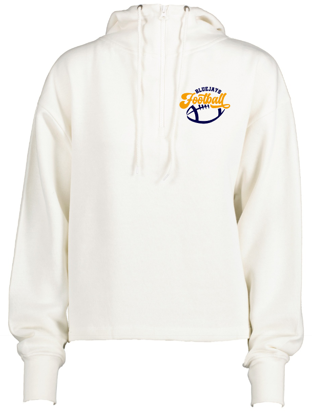 Shepherd Football Gear - 2023 -  Ladies Hooded Sweatshirt - Enza Ladies Boxy Quarter Zip Hood - 9.0oz