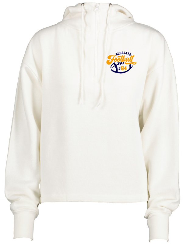 Shepherd Football Gear - 2023 -  Ladies Hooded Sweatshirt - Enza Ladies Boxy Quarter Zip Hood - 9.0oz