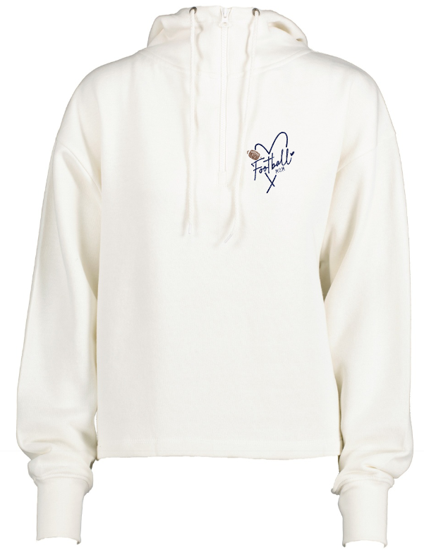 Shepherd Football Family Gear - 2023 -  Ladies Hooded Sweatshirt - Enza Ladies Boxy Quarter Zip Hood - 9.0oz