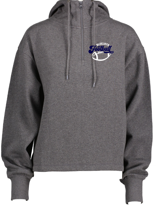 Shepherd Football Gear - 2023 -  Ladies Hooded Sweatshirt - Enza Ladies Boxy Quarter Zip Hood - 9.0oz