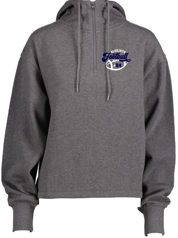 Shepherd Football Gear - 2023 -  Ladies Hooded Sweatshirt - Enza Ladies Boxy Quarter Zip Hood - 9.0oz