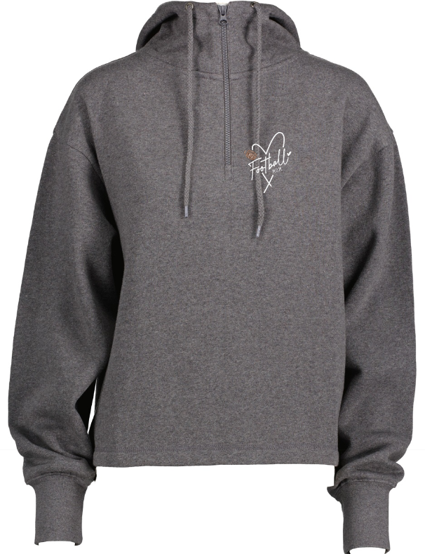 Shepherd Football Family Gear - 2023 -  Ladies Hooded Sweatshirt - Enza Ladies Boxy Quarter Zip Hood - 9.0oz