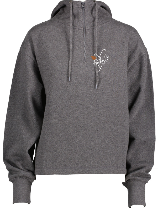 Shepherd Football Family Gear - 2023 -  Ladies Hooded Sweatshirt - Enza Ladies Boxy Quarter Zip Hood - 9.0oz